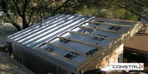 sheet metal over plywood|metal roof over plywood.